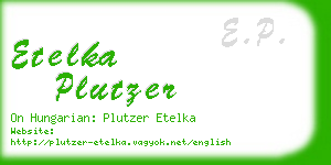 etelka plutzer business card